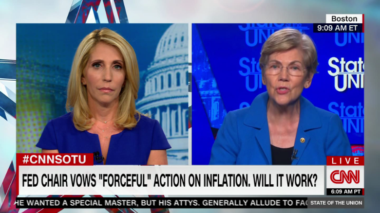 Warren slams Jerome Powell over interest rate comments: 'I'm very worried that the Fed is going to tip this economy into recession'