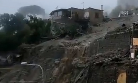 Up to twelve people go missing after a landslide on an Italian island