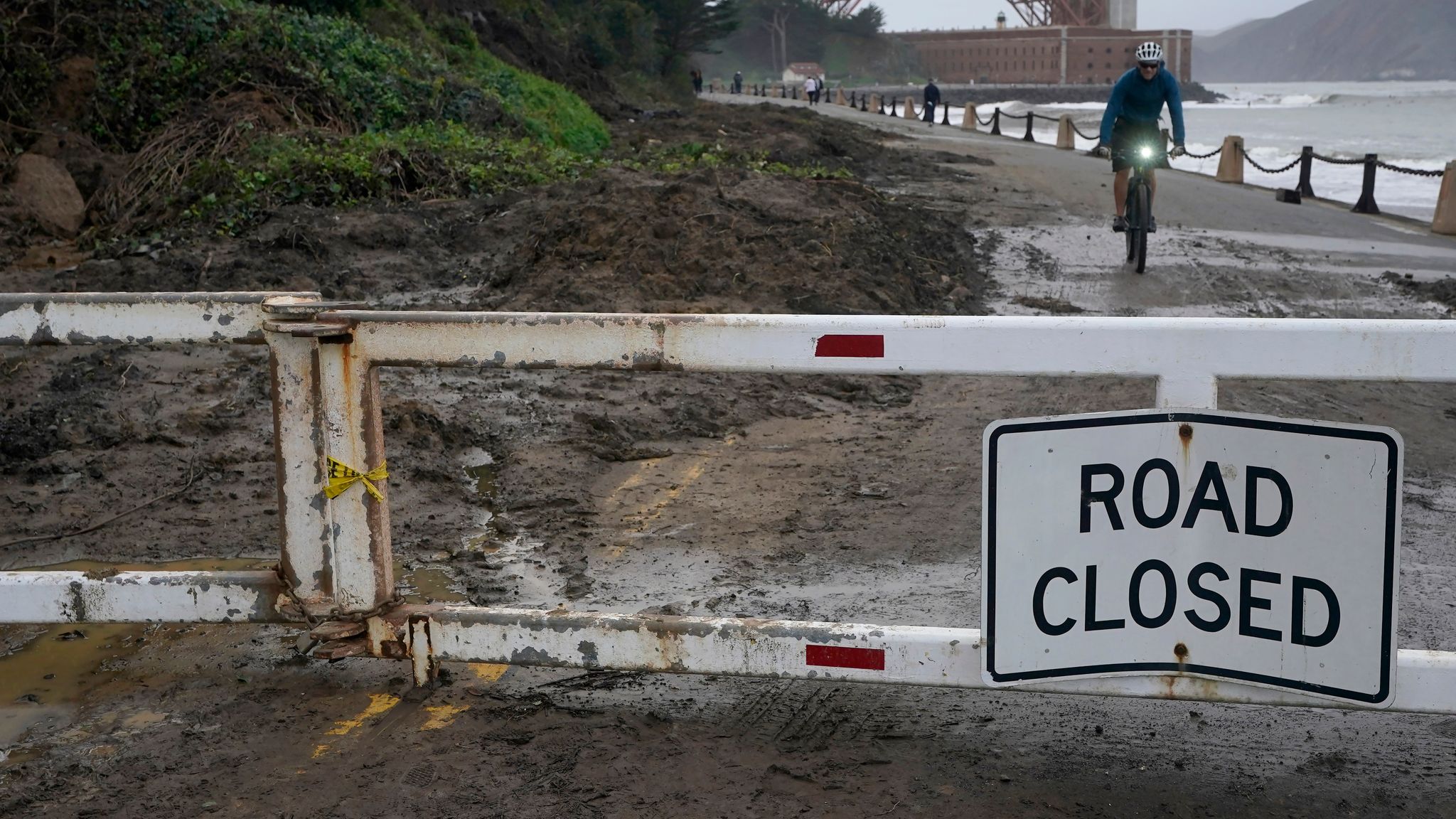 A five-year-old youngster is lost in floodwaters while the whole Montecito neighbourhood is told to leave because of dangerous storms