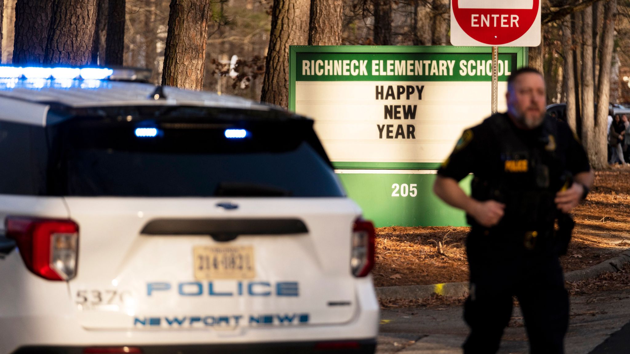 In Virginia, US, a boy, 6, shoots the teacher during an alleged fight in the classroom