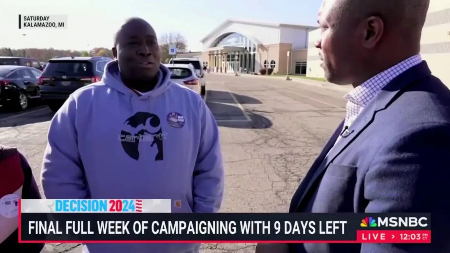 Black Michigan Voter Stuns NBC: "I Don't Hear Fascism from Trump"